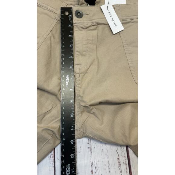 Lane Bryant Straight Leg Pants Women's Size 14 Khaki Cuff Ankle NWT - Picture 6 of 8